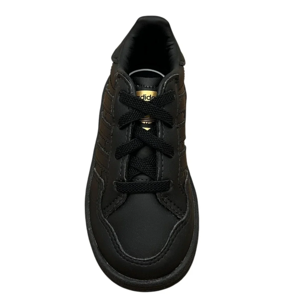 Adidas Originals Toddler Boy's Slip-on Shoes Size 9 Solid Black Casual Style